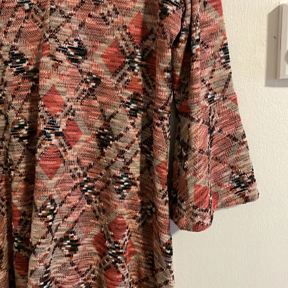 Maeve Anthropologie Erina‎ Swing Dress Women’s Size XL Bell Sleeve Mini Pink - Picture 5 of 9